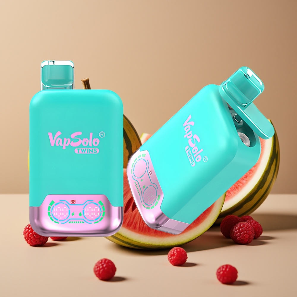 Vapsolo Twins 20000 Puff Pod Melone Triplo  Anguria Lampone Tipo-C 40ml
