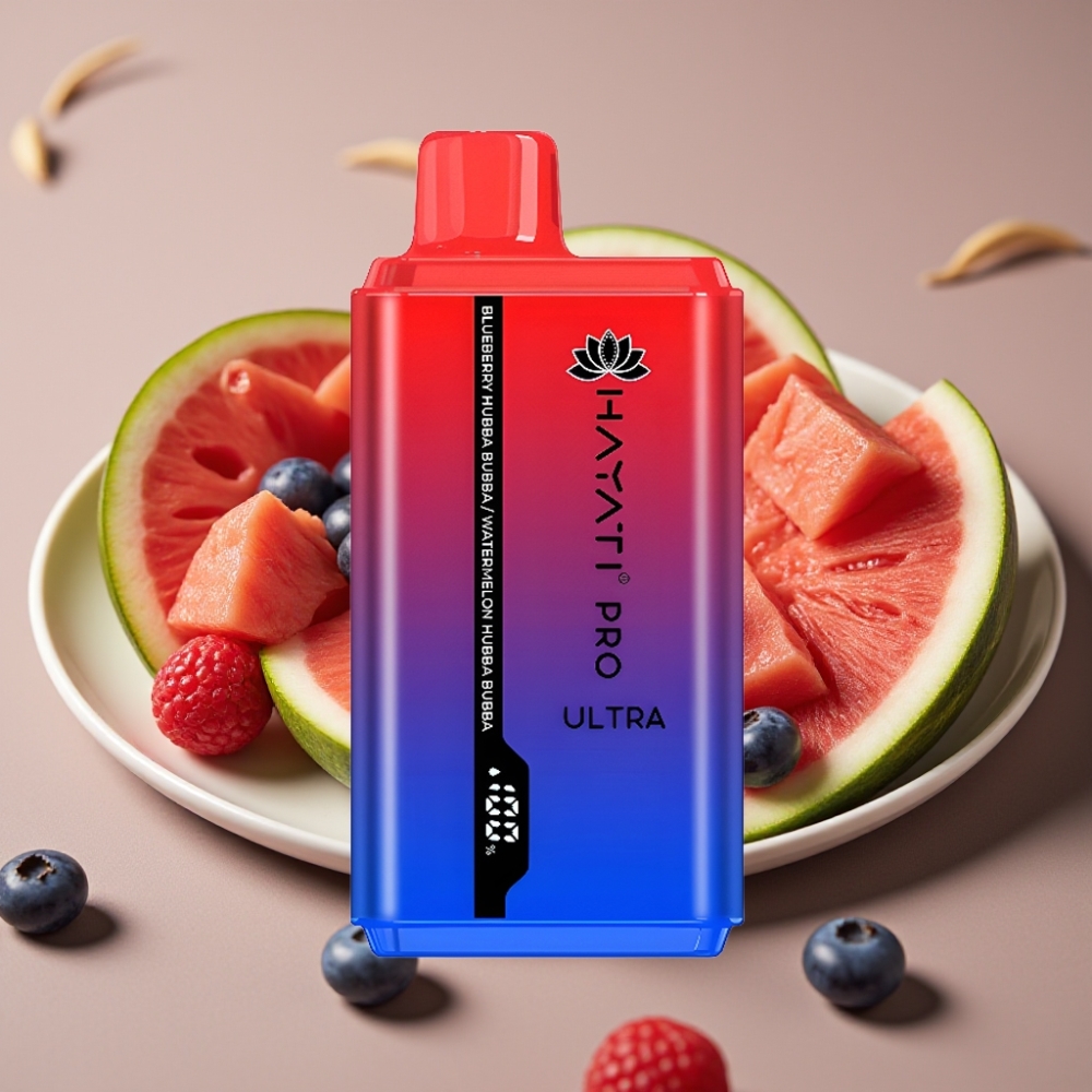 Hayati Pro Ultra 15000 Puff Blu Mirtillo Anguria Hubba Bubba 2×12ml 2% 49 Gusti