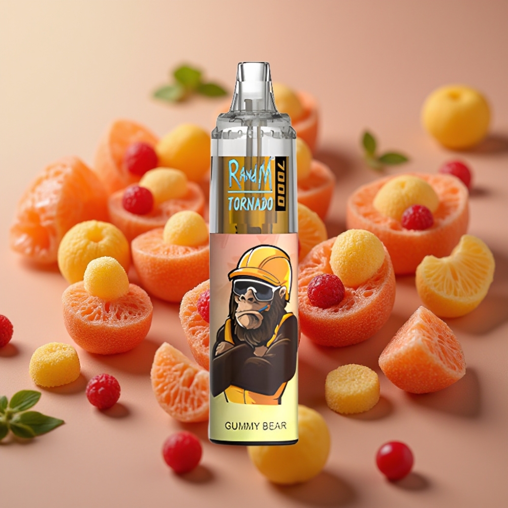 Fumot Tornado 7000 Puff Mesh Coil Gummy Bear Orso Gommoso E-Liquid 14ML Type-C