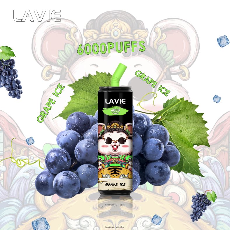 LAVIE Coke BAR 6000 sbuffi ghiaccio d'uva R60DF6269 - Lavie Vape Price